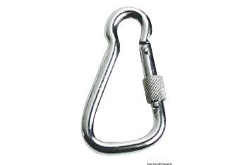 Moschettone inox grande con ghiera 23 mm 