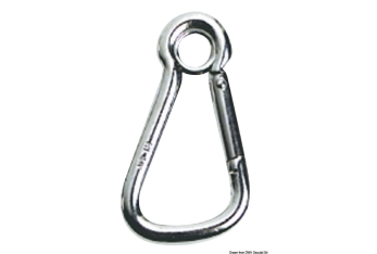 Moschettone inox grande con occhio 10 mm 