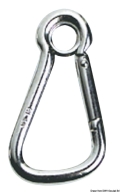 Moschettone inox grande con occhio 18 mm 