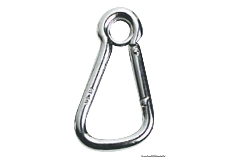 Moschettone inox grande con occhio 23 mm 