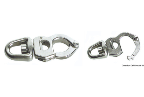 Moschettone inox grilletto mm 105 