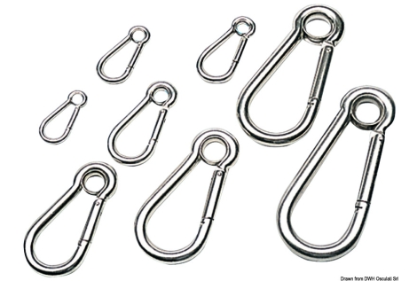 Moschettone inox occhio mm 6 