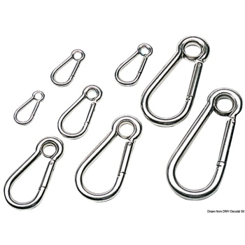 Moschettone inox occhio mm 7  