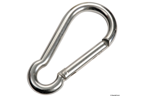 Moschettone inox senza sporgenza 6 mm 