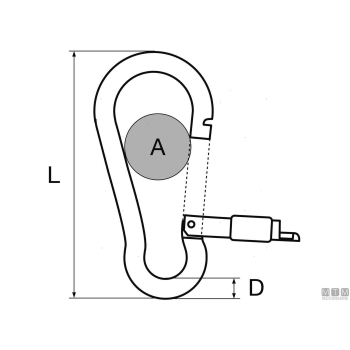 Moschettone kong out d8mm inox