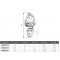 Moschettone per spinnaker mm 70