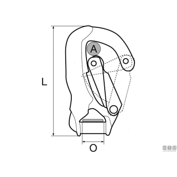 Moschettone sicurezza flat inox<