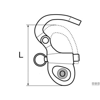 Moschettone spi fisso d12mm inox<