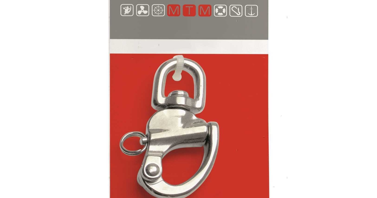 Moschettone Girevole A Sgancio Rapido In Acciaio Inox 316 | Grillo 70 Mm Per Vele Ombreggianti, Barche E Coperture, Antiruggine E Rotazione Antigroviglio, Set Da 2