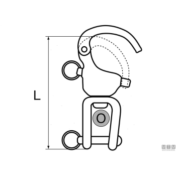 Moschettone spi grillo l138mm inox<
