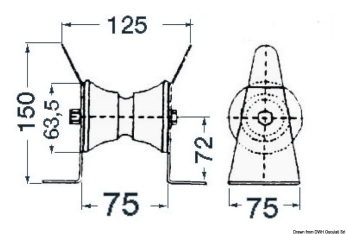 Musone di prua inox 89 mm 