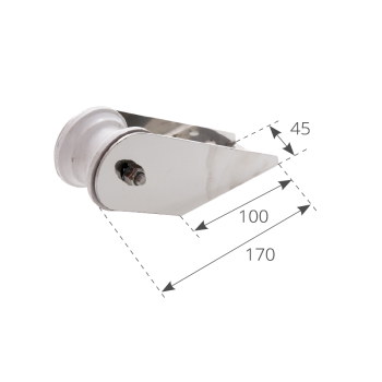 Musone di prua inox mm. 170