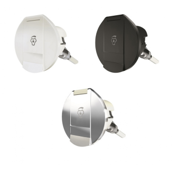 Nicchia nera tonda con miscelatore