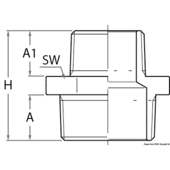 Niples doppio ridotto in bronzo M-M 1"1/4 x 1" 