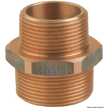 Niples doppio ridotto in bronzo M-M 3" x 2"1/2 