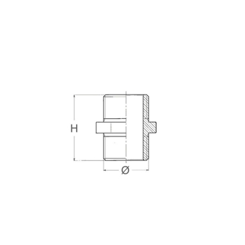 Nipless ridotto m-m da 3/8 a 1/4