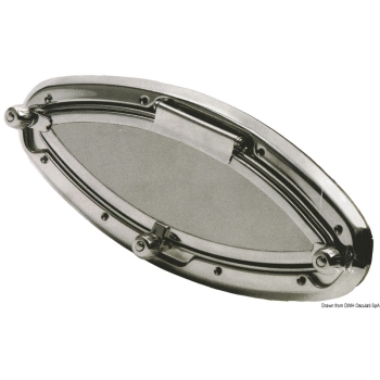 Oblò Bomar inox ellittico 457 x 197 mm 