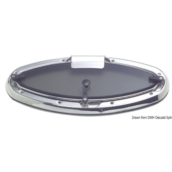 Oblò Bomar inox ellittico 495 x 219 mm 