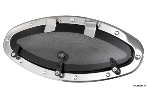 Oblò Bomar inox ellittico 495 x 219 mm 