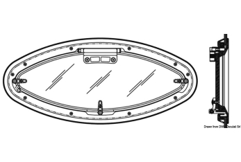 Oblò ellittico Bomar Flagship 209 x 468 mm 