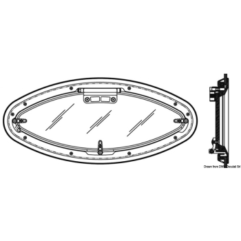 Oblò ellittico Bomar Flagship 209 x 468 mm 