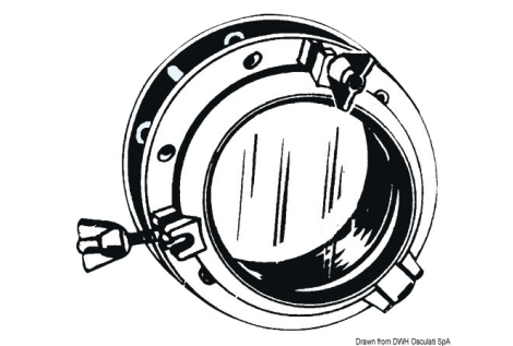 Oblò nylon tondo bianco 220 mm 