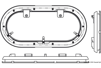 Oblò ovale Bomar Flagship 216 x 444 mm 