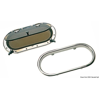 Oblò SCM inox ovale 410 x 210 mm 
