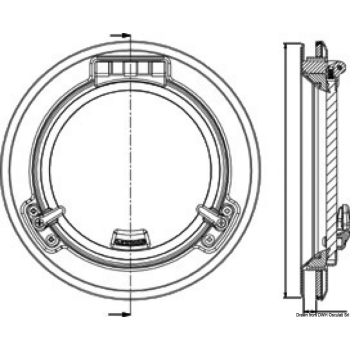 Oblò tondo inox Lewmar Ø 300 mm 