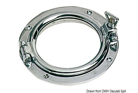 Oblò tondo ottone cromato 150 mm 