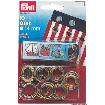 Occhioli 10 occhioli ottone 14 mm 