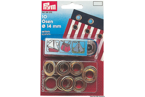 Occhioli 10 occhioli ottone 14 mm 
