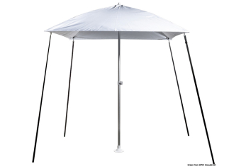 Ombrellone "PARASOL" pieghevole per barca bianco 