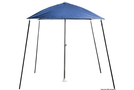 Ombrellone "PARASOL" pieghevole per barca blu navy 