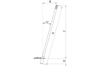 Palo tendalino flessibile  153cm 