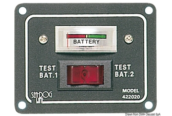 Pannello- test per 2 batterie con interruttore per azionarlo-14.100.02
