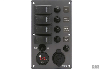 Pannello c7/ip66 4p tester+usb nero< 