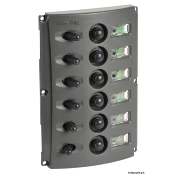 Pannello elettrico fusibili automatici doppio LED 