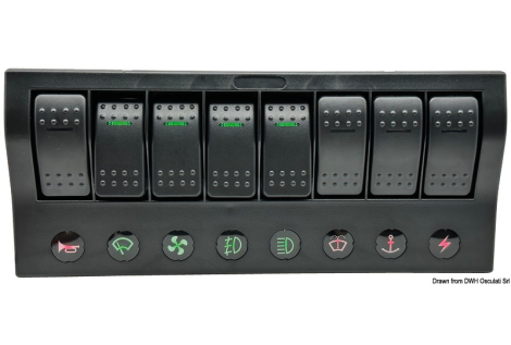 Pannello elettrico PCP Compact 8 interruttori  