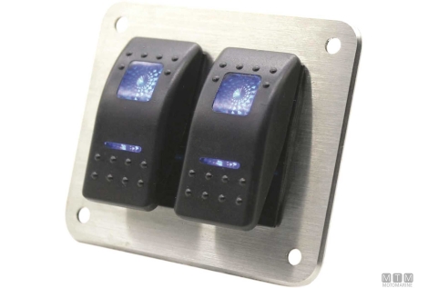 Pannello inox wk 2 interruttori<