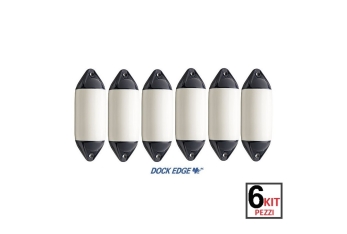 Parabordo Dock Edge Serie F3 Kit 6 Pezzi Bianco/Blu Ø 220 x 750 mm