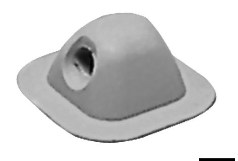 Passacima grigio chiaro RAL 7035 96x96 mm  