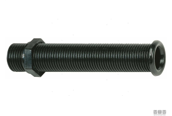 Passascafo lungo d25mm nero 