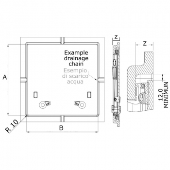 Passo uomo Lewmar Flush Hatch 10