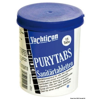 Pastiglie sanitarie per WC Pury Tabs YACHTICON-50.209.54