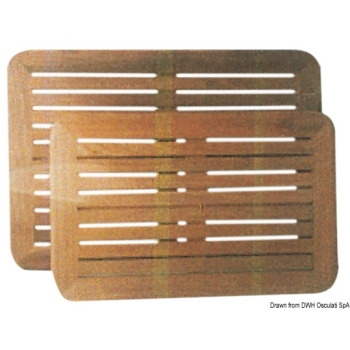 Piani tavolo in teak 55x80 cm 