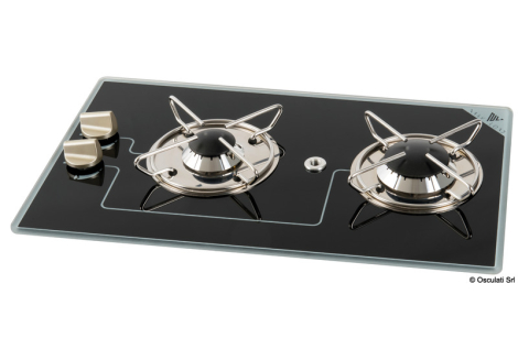 Piano a gas 2 fuochi 500 x 300 mm 