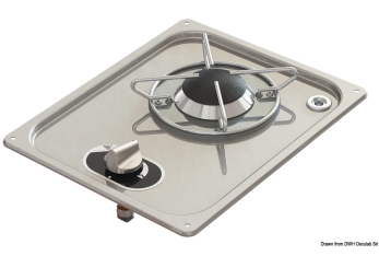 Piano cottura ad incasso in acciaio inox-50.102.43