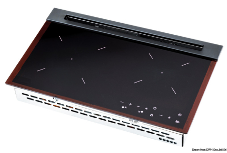 Piano cottura in vetro a gas 2 fuochi mini 