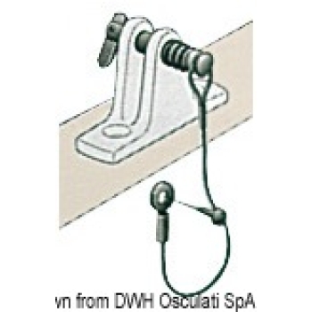 Piastra + cavo inox, con linguetta 
